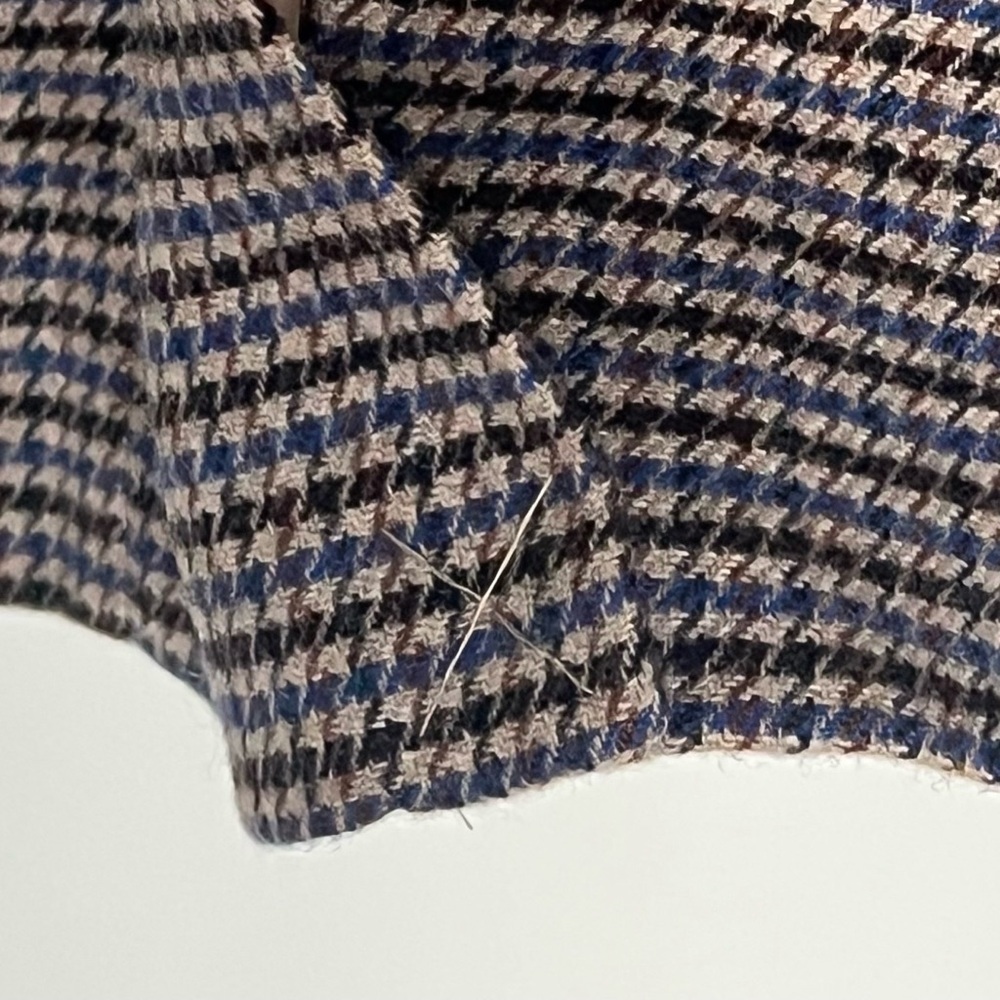Everlane 80s Oversized Blazer Wool Houndstooth Brown Blue Size 2 NWOT - Picture 9 of 12